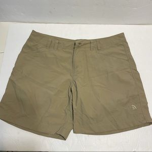 WOMENS NORTH FACE NYLON HIKING KHAKI SHORTS SIZE 6